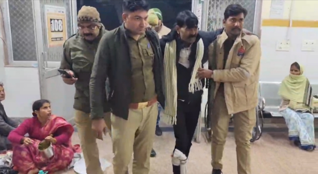 बांदा में 1 लाख का इनामी पुलिस मुठभेड़ में गिरफ्तार